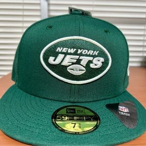 New Era 5950 Authentic NY Jets College Green Fitted Hat Men Size